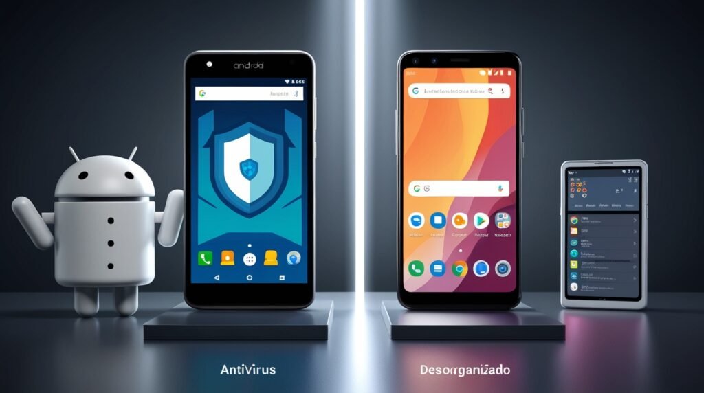Dois smartphones Android