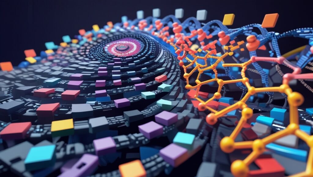 Representação abstrata da evolução da IA