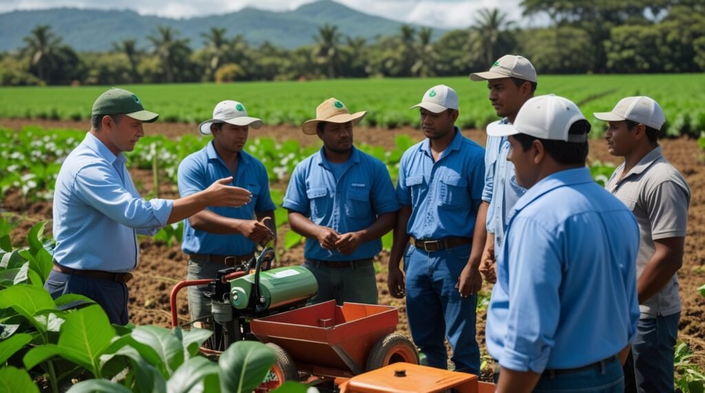 Sessão de treinamento agrícola
