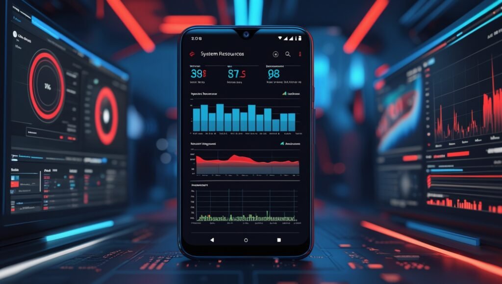 Smartphone Android com sobreposição